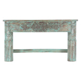Hand Carved Wooden Console Table in Antique Teal by Home Trends & Design at Eve Furniture