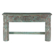 Hand Carved Wooden Console Table in Antique Teal by Home Trends & Design at Eve Furniture
