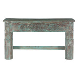 Hand Carved Wooden Console Table in Antique Teal by Home Trends & Design at Eve Furniture