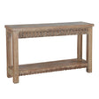 Hand Carved Wooden Console Table With Bottom Shelf by Home Trends & Design at Eve Furniture