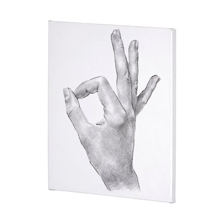 Hand Signs III by Jennifer Paxton Parker a Hand Embellished Textured Canvas by Mercana at Eve Furniture