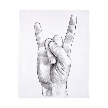 Hand Signs IV by Jennifer Paxton Parker a Hand Embellished Textured Canvas by Mercana at Eve Furniture