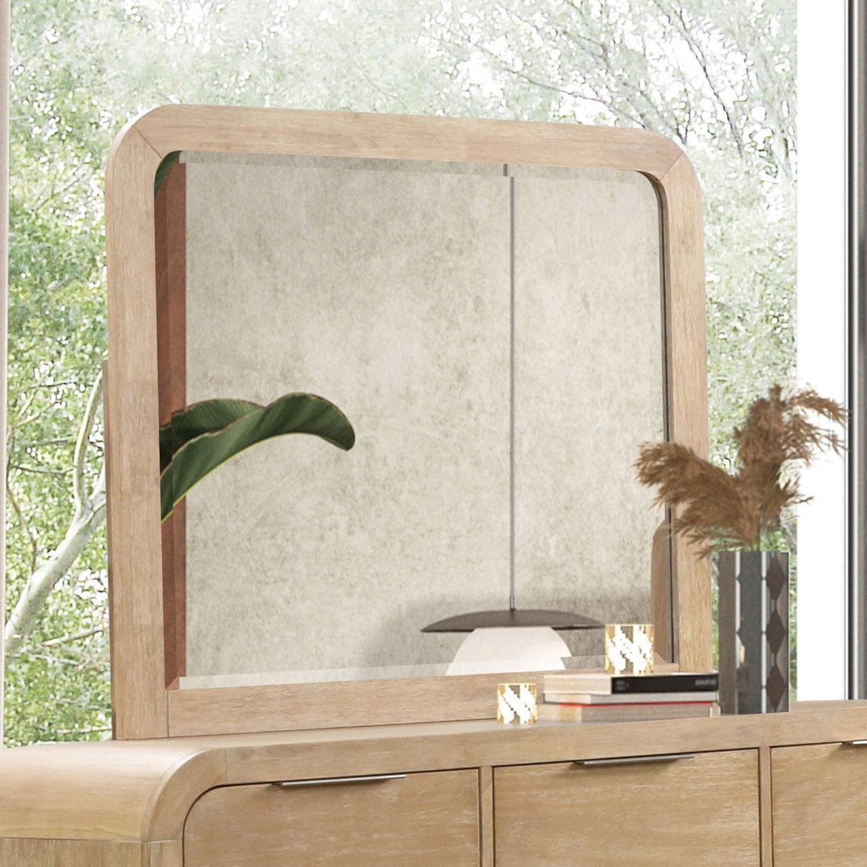 Handforth Natural Mirror by Furniture of America at Eve Furniture
