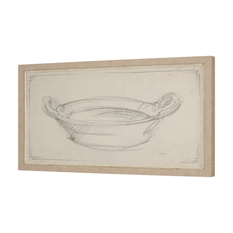 Handled Bowl Sketch by Mercana Studio a Hand Embellished Framed Art Print by Mercana at Eve Furniture