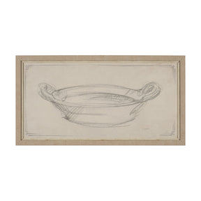 Handled Bowl Sketch by Mercana Studio a Hand Embellished Framed Art Print by Mercana at Eve Furniture