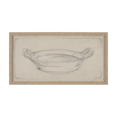 Handled Bowl Sketch by Mercana Studio a Hand Embellished Framed Art Print by Mercana at Eve Furniture