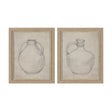 Handled Jug Sketch (Set of 2) by Mercana Studio a Hand Embellished Framed Art Print by Mercana at Eve Furniture