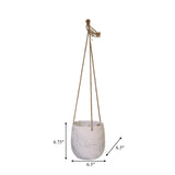 Hanging Gray Marble Planter