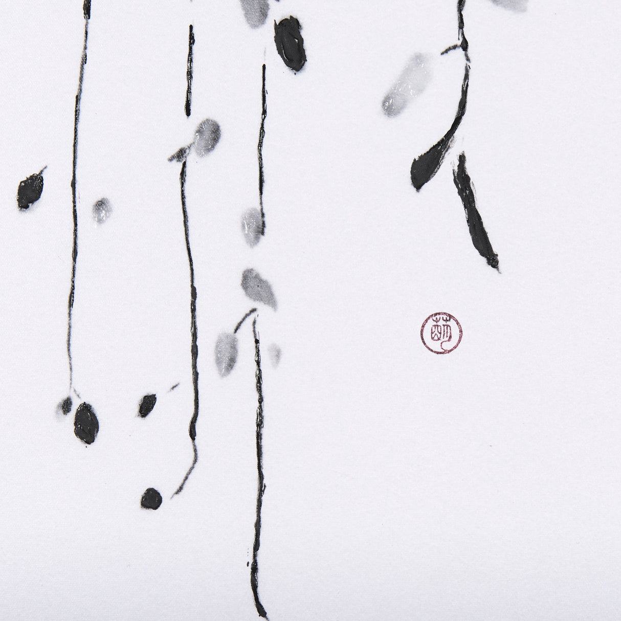 Hanging Vines by Mercana Studio a Hand Embellished Textured Framed Art Print by Mercana at Eve Furniture