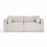 Hangover 81" Cream Outdoor Modular Loveseat by TOV Furniture at Eve Furniture