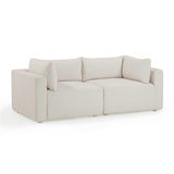 Hangover 81" Cream Outdoor Modular Loveseat by TOV Furniture at Eve Furniture
