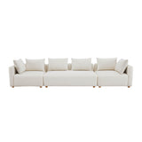 Hangover Cream Boucle 145" Long Sofa by TOV Furniture at Eve Furniture