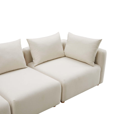 Hangover Cream Performance Linen 4-Piece Modular Sectional by TOV Furniture at Eve Furniture