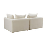 Hangover Cream Performance Linen Loveseat by TOV Furniture at Eve Furniture