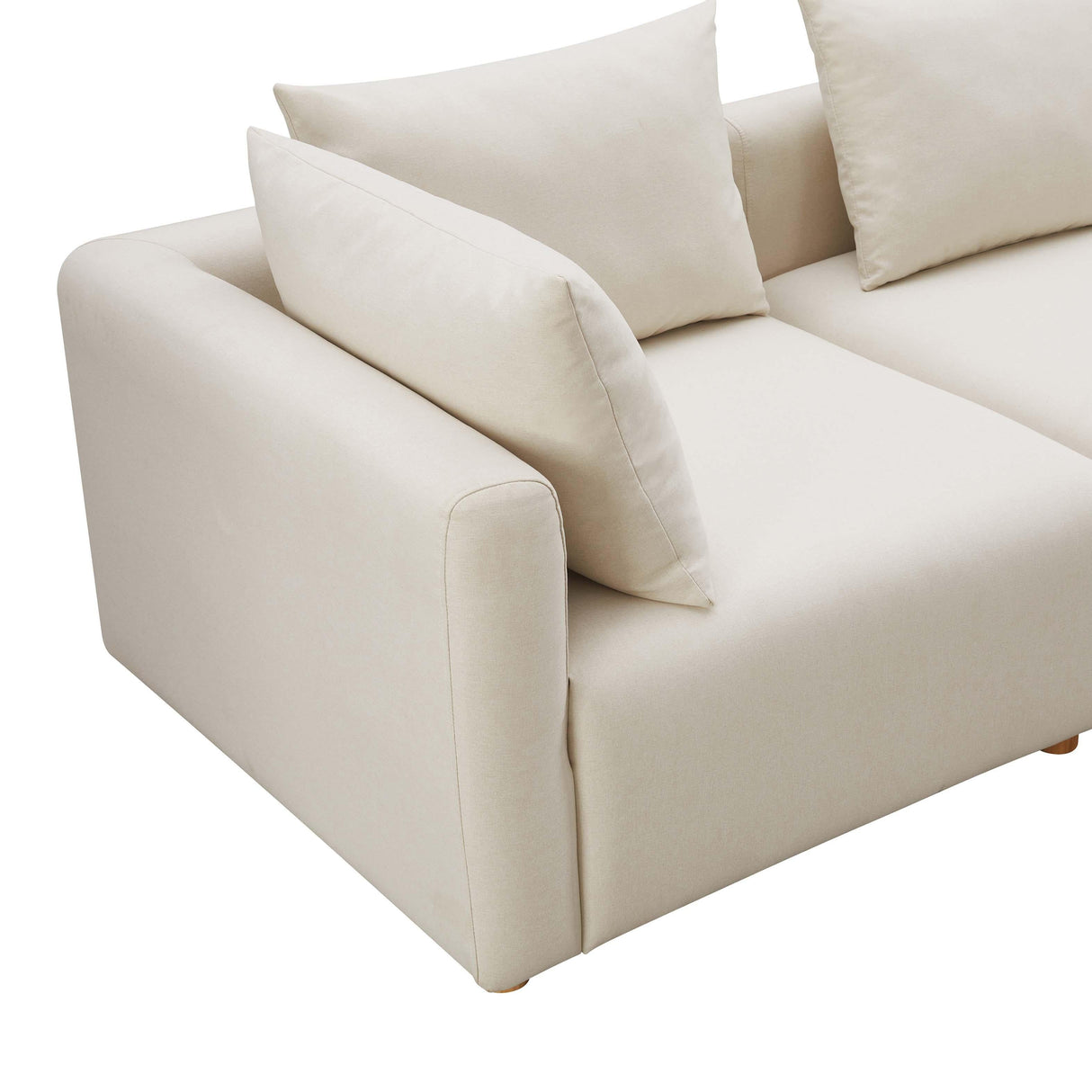 Hangover Cream Performance Linen Loveseat by TOV Furniture at Eve Furniture