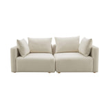Hangover Cream Performance Linen Loveseat by TOV Furniture at Eve Furniture