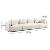 Hangover Heavy Textured Fabric 145" Long Sofa by TOV Furniture at Eve Furniture