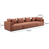 Hangover Heavy Textured Fabric 145" Long Sofa by TOV Furniture at Eve Furniture