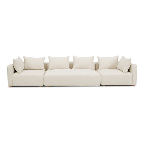 Hangover Heavy Textured Fabric 145" Long Sofa by TOV Furniture at Eve Furniture