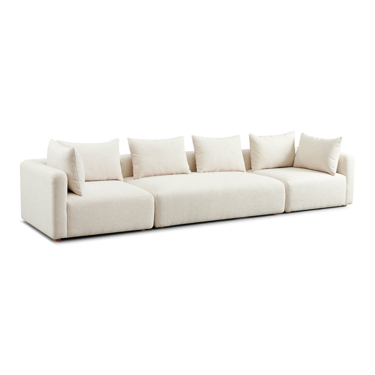 Hangover Heavy Textured Fabric 145" Long Sofa by TOV Furniture at Eve Furniture