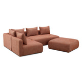 Hangover Heavy Textured Fabric 4-Piece Modular Chaise Sectional by TOV Furniture at Eve Furniture