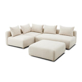 Hangover Heavy Textured Fabric 4-Piece Modular Chaise Sectional by TOV Furniture at Eve Furniture