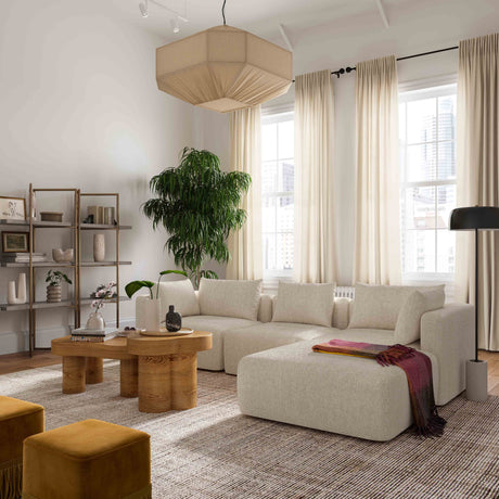 Hangover Heavy Textured Fabric 4-Piece Modular Sectional by TOV Furniture at Eve Furniture