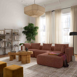 Hangover Heavy Textured Fabric 4-Piece Modular Sectional by TOV Furniture at Eve Furniture
