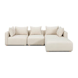 Hangover Heavy Textured Fabric 4-Piece Modular Sectional by TOV Furniture at Eve Furniture