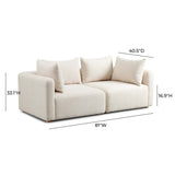 Hangover Heavy Textured Fabric Loveseat by TOV Furniture at Eve Furniture