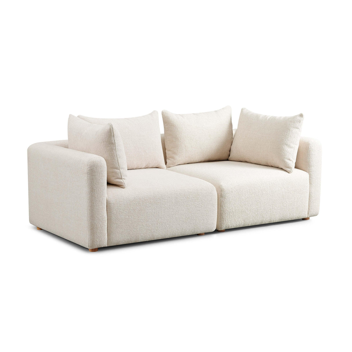 Hangover Heavy Textured Fabric Loveseat by TOV Furniture at Eve Furniture