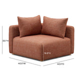 Hangover Heavy Textured Fabric Modular Corner Chair by TOV Furniture at Eve Furniture