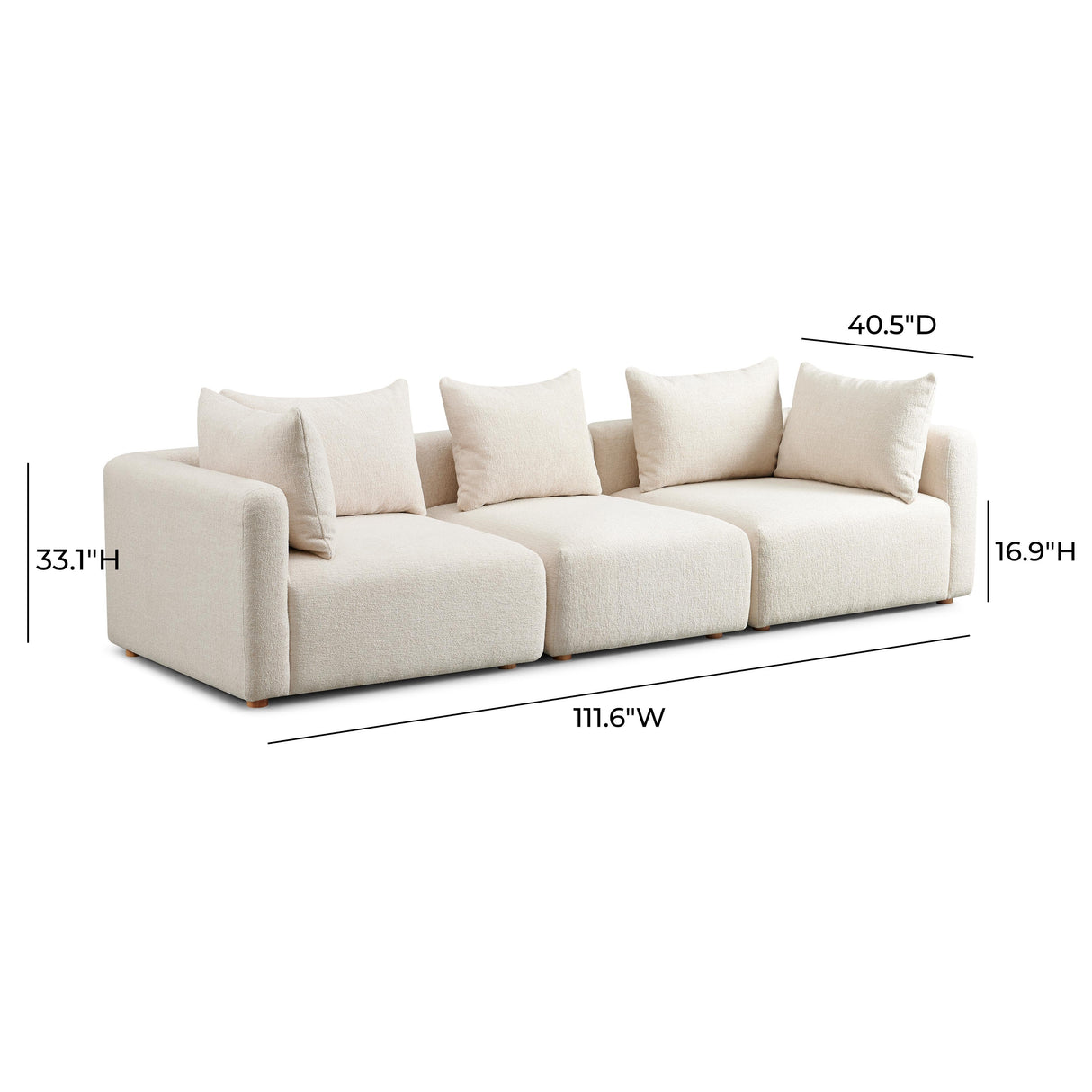 Hangover Heavy Textured Fabric Sofa by TOV Furniture at Eve Furniture