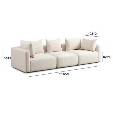 Hangover Heavy Textured Fabric Sofa by TOV Furniture at Eve Furniture