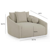 Hanim 54" Boucle Daybed by TOV Furniture at Eve Furniture