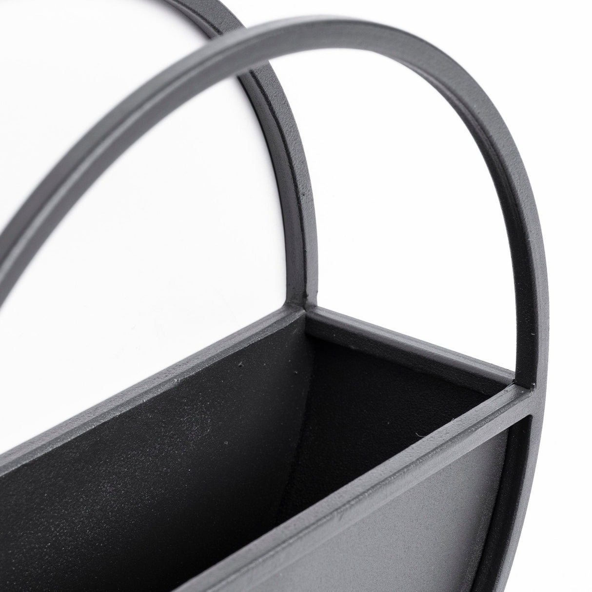Hank Set of 2 Black Metal Hanging Wall Planters by Mercana at Eve Furniture