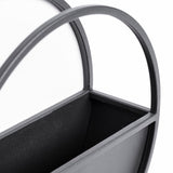 Hank Set of 2 Black Metal Hanging Wall Planters by Mercana at Eve Furniture