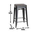 Hank 24″ Backless Counter Stool by Steve Silver at Eve Furniture