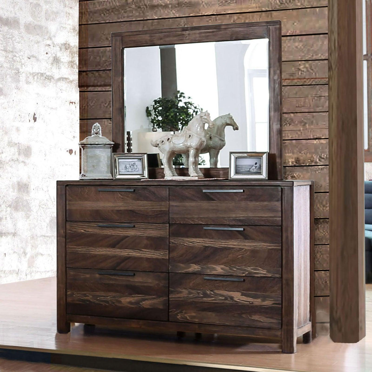 Hankinson Rustic Natural Tone Dresser by Furniture of America at Eve Furniture