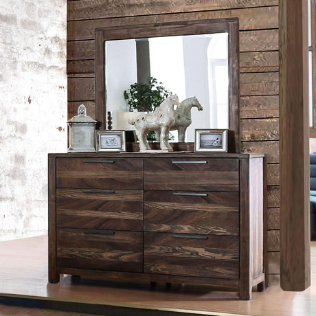 Hankinson Rustic Natural Tone Dresser by Furniture of America at Eve Furniture