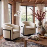 Hanko Golden Beige Swivel Chair by Zuomod at Eve Furniture