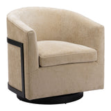 Hanko Golden Beige Swivel Chair by Zuomod at Eve Furniture