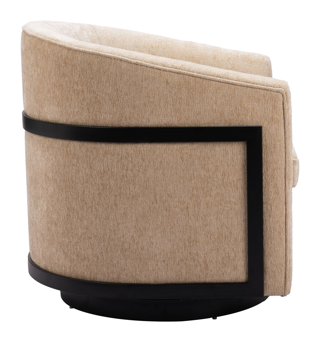 Hanko Golden Beige Swivel Chair by Zuomod at Eve Furniture