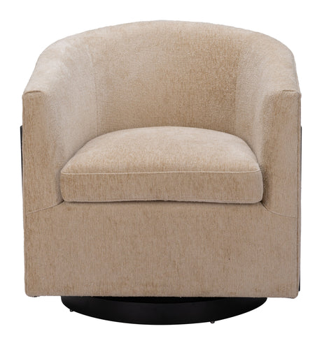 Hanko Golden Beige Swivel Chair by Zuomod at Eve Furniture