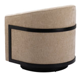 Hanko Golden Beige Swivel Chair by Zuomod at Eve Furniture