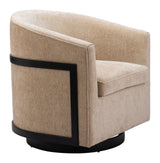 Hanko Golden Beige Swivel Chair by Zuomod at Eve Furniture
