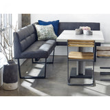 Hanlon Corner Bench Dark Grey by Moe's Home at Eve Furniture