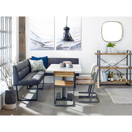 Hanlon Corner Bench Dark Grey by Moe's Home at Eve Furniture