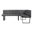 Hanlon Corner Bench Dark Grey by Moe's Home at Eve Furniture