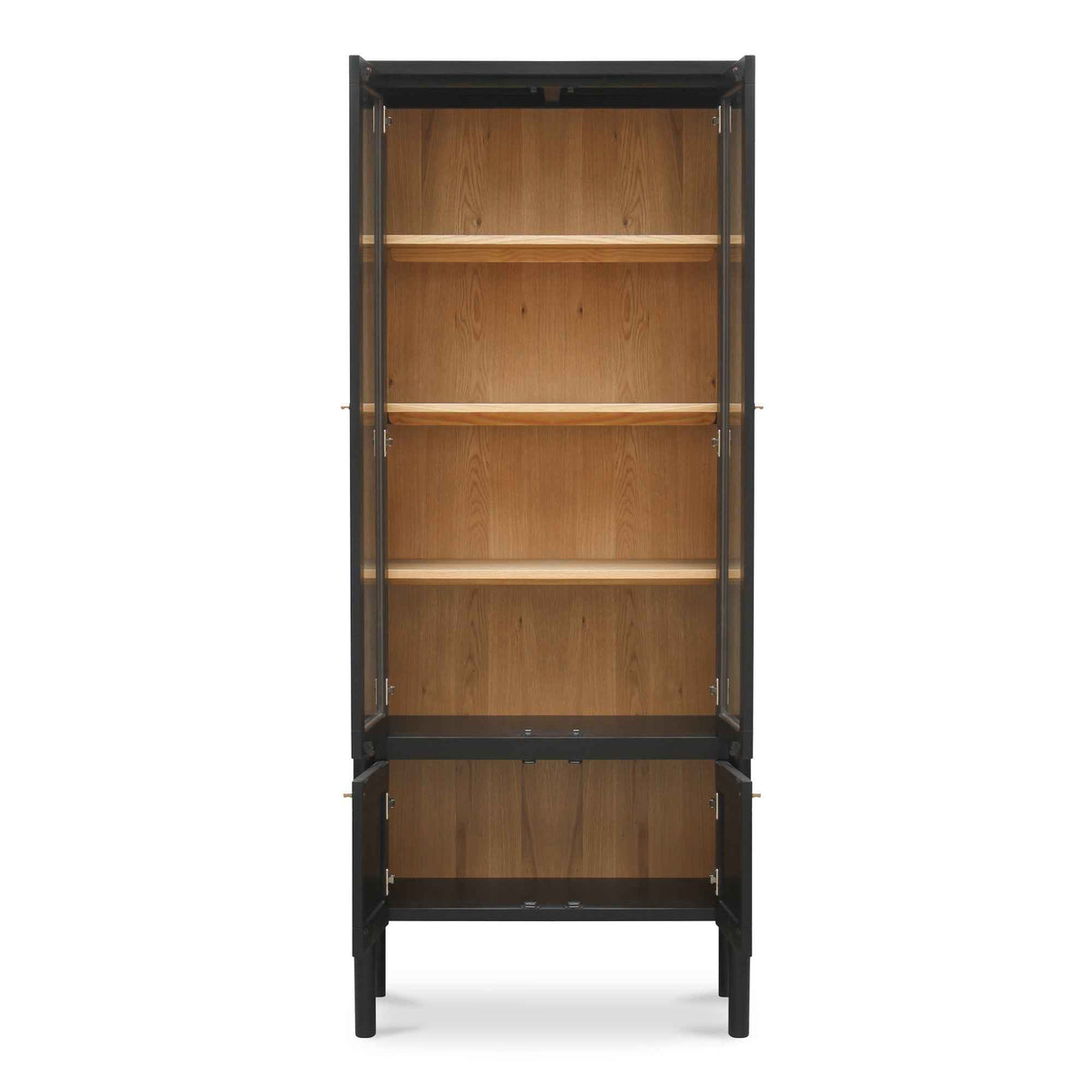 Hannah Black Tall Cabinet by Moe's Home at Eve Furniture
